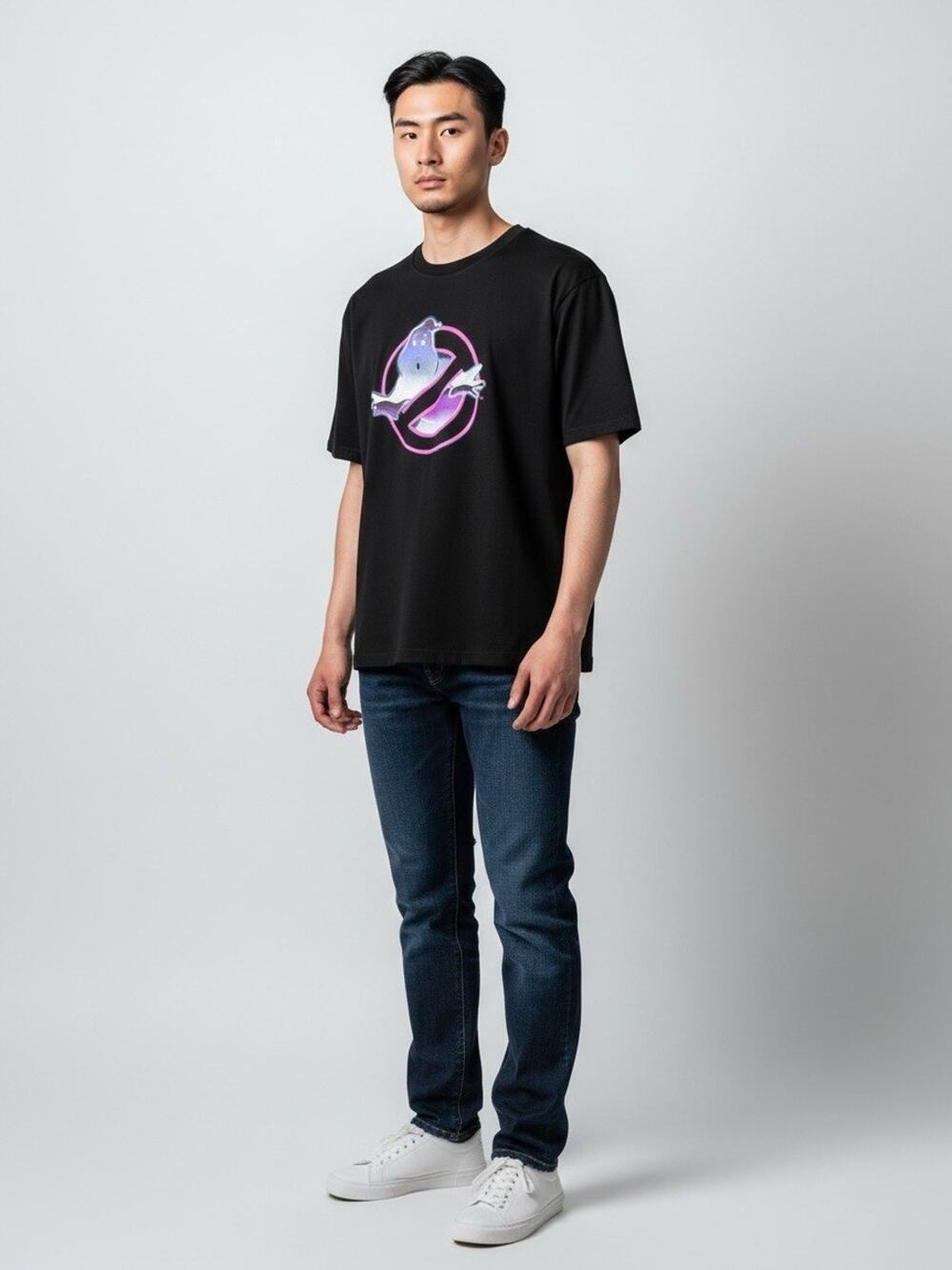 Ghostbusters Tee Shirt Mens 2XL Pink Aint Afraid Black Movie Halloween